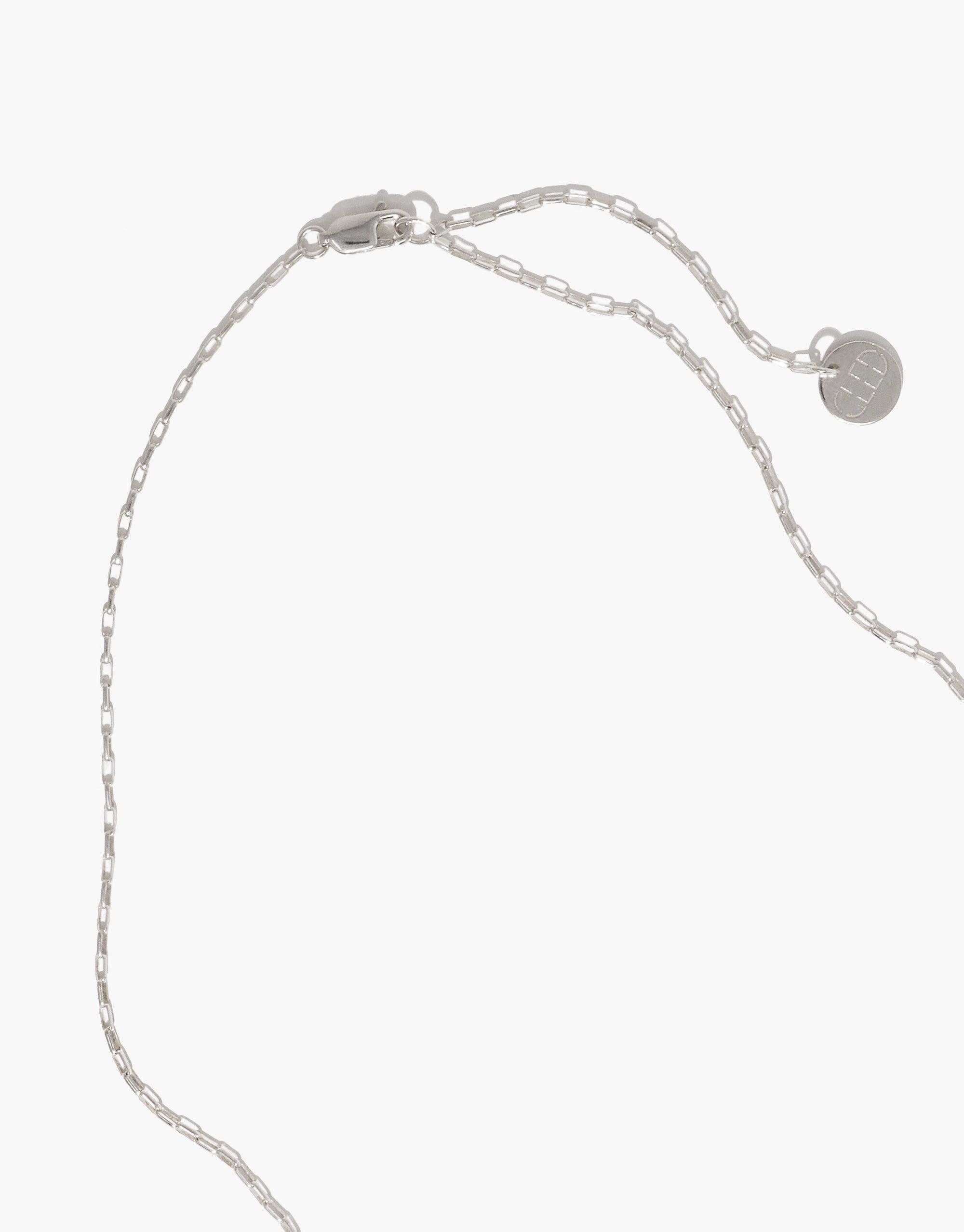 Sleek silver Icon Chain Necklace with delicate links and adjustable length, perfect for customization with charms or as a standalone piece. Versatile accessory for creating bold, personalized styles. Icon Chain Necklace | C by CLED