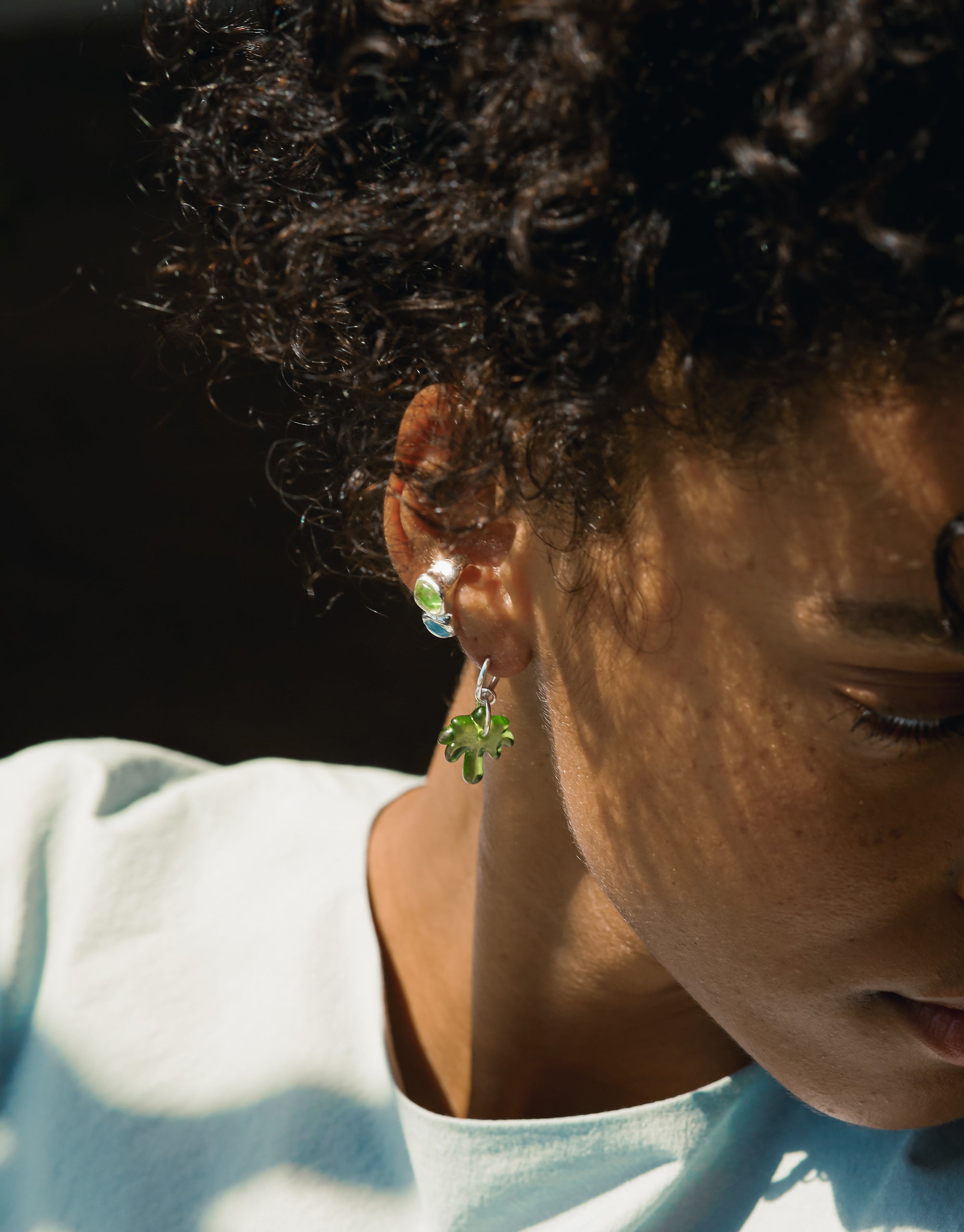 Palm Tree | Icon Charm Hoop Earring
