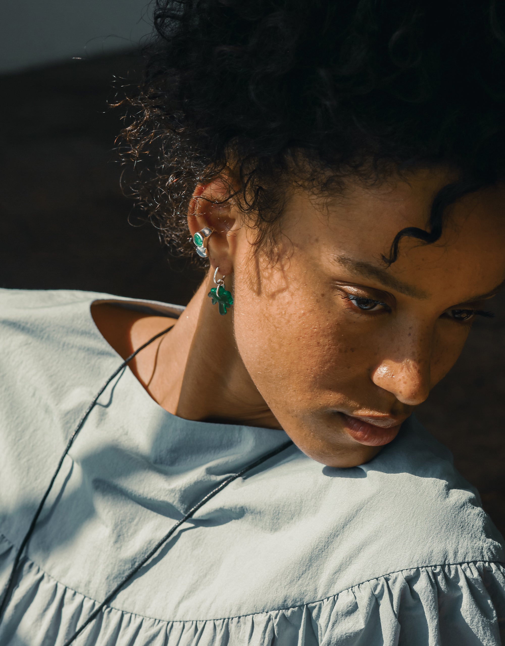 Palm Tree | Icon Charm Hoop Earring