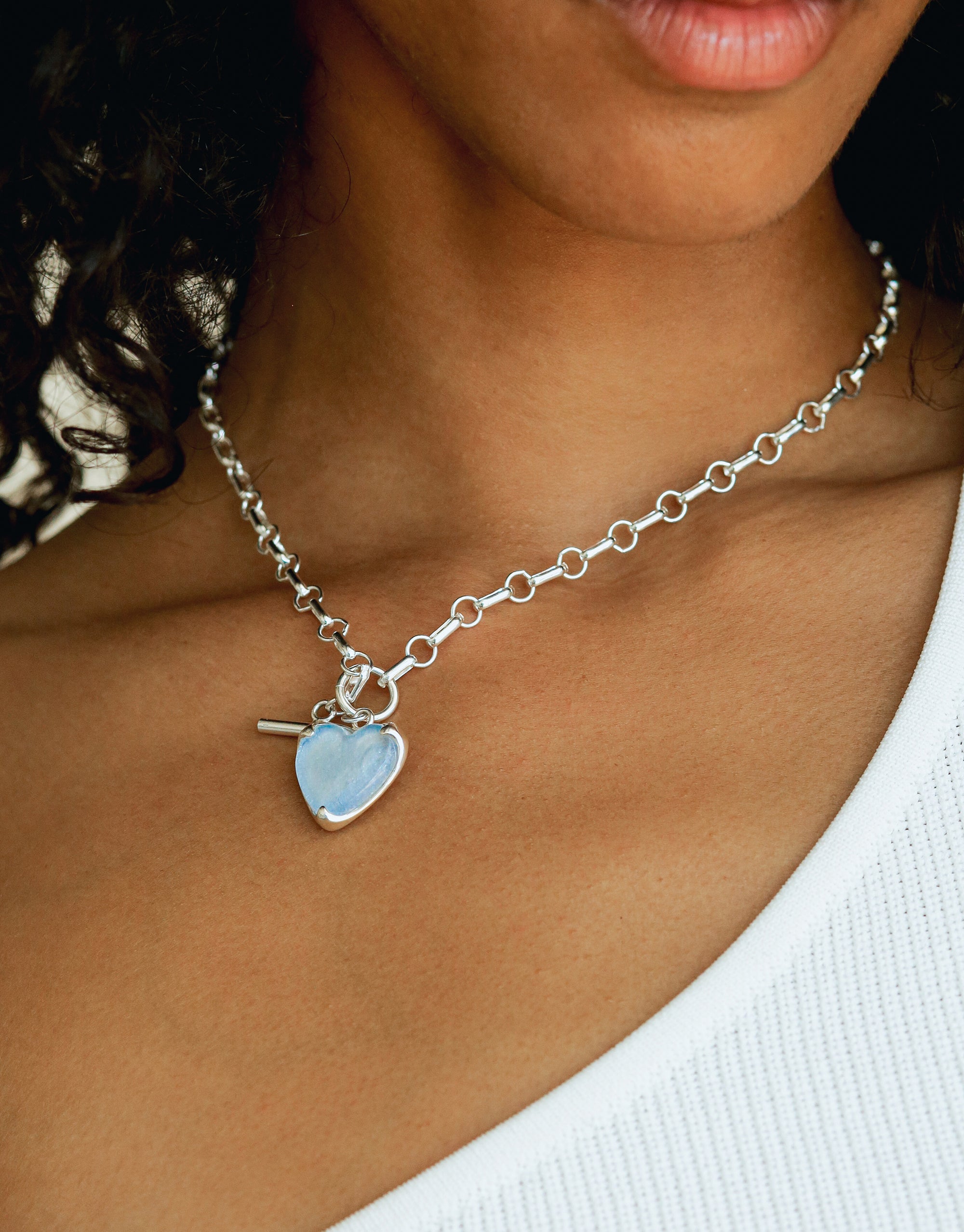 Heart Frame Toggle Necklace