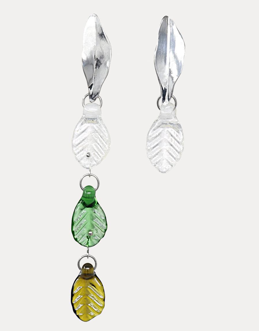 CLED upcycled sustainable jewelry with sterling silver and recycled/ discarded glass bottles