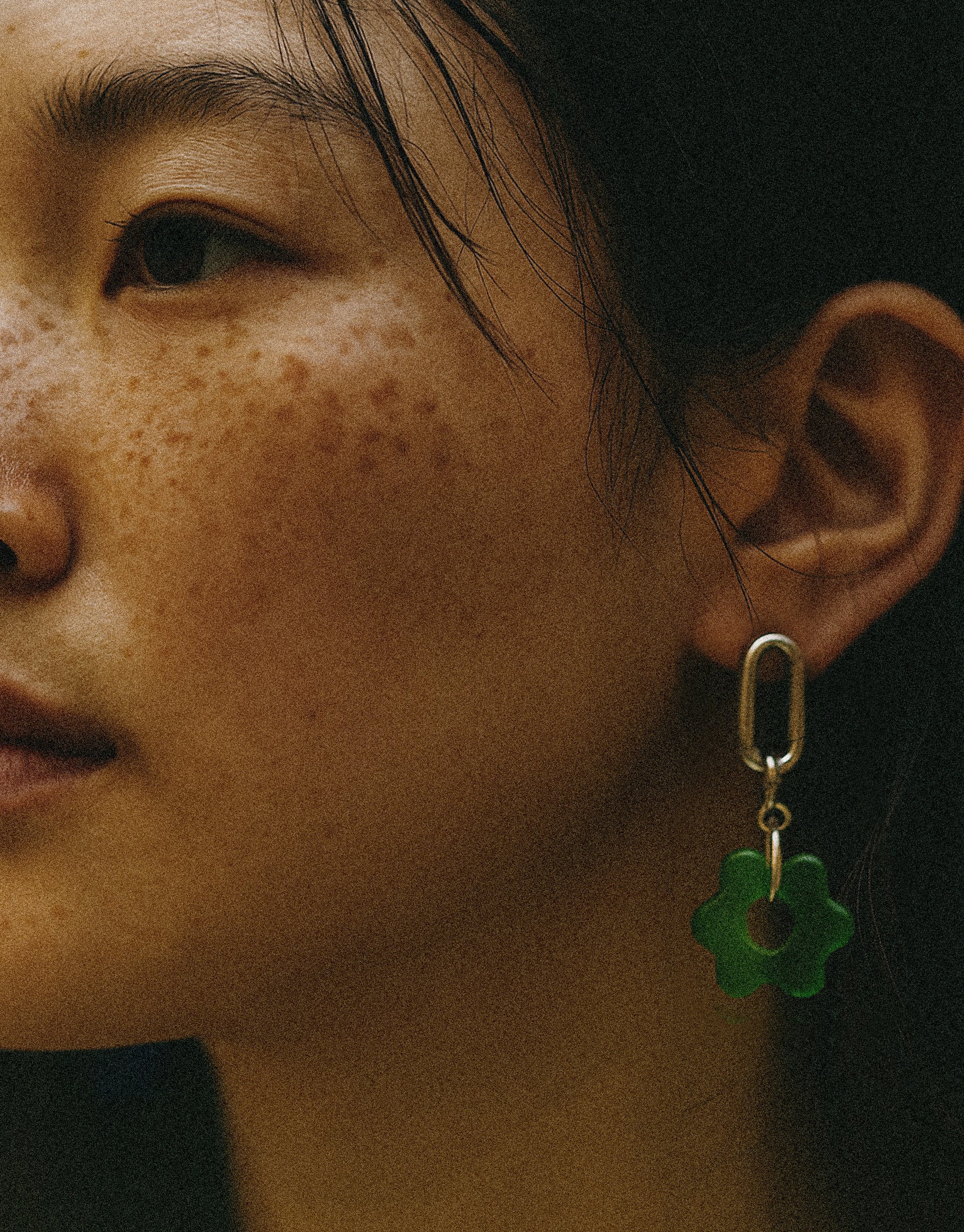 Loop Stud Earring Sustainably handmade in LA from discarded materials