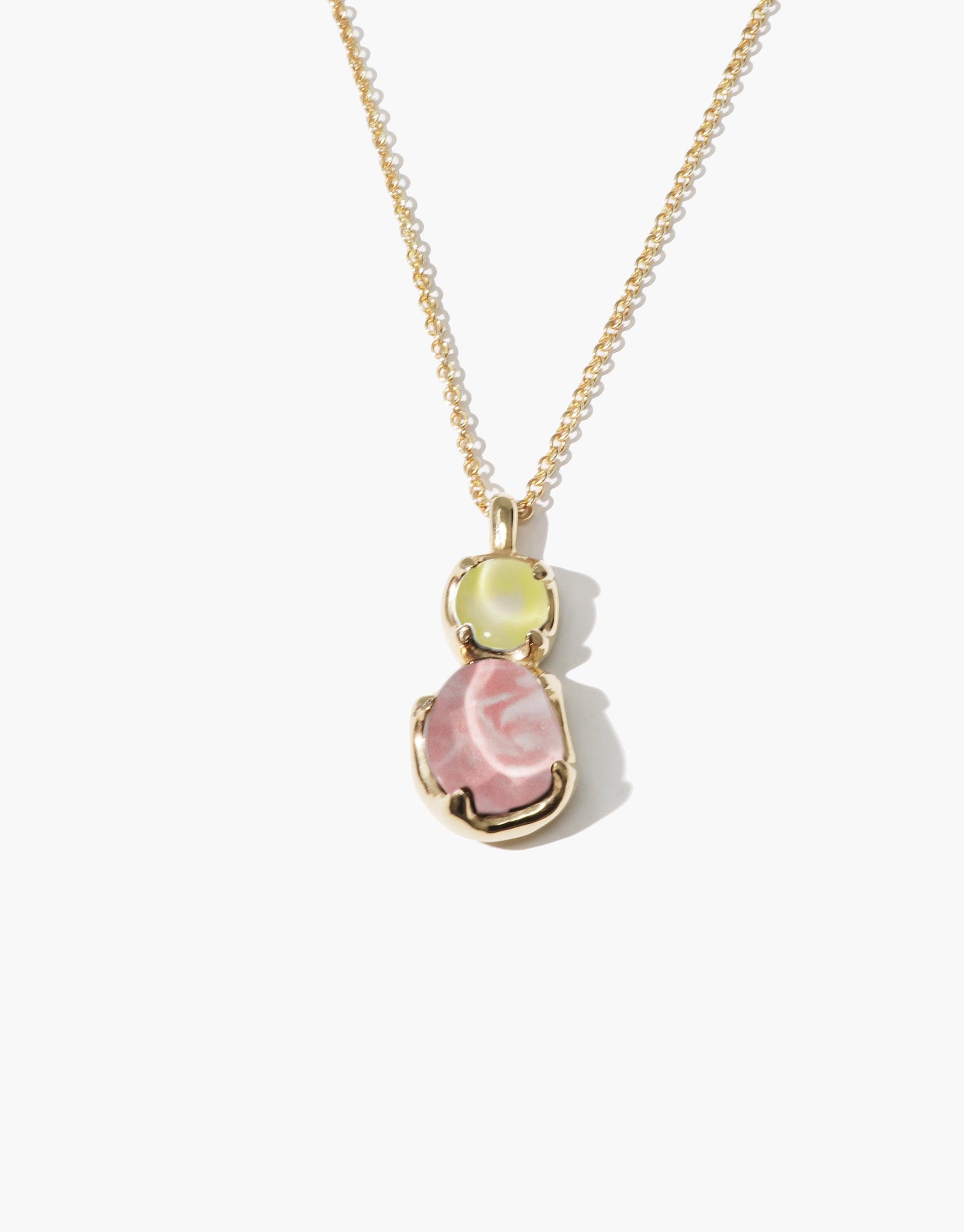 Duo Beam Necklace | Marble