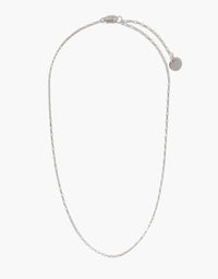 Elegant silver Icon Chain Necklace featuring a delicate chain design, perfect for layering or wearing alone. Versatile accessory for creating a personalized look. Icon Chain Necklace | C by CLED