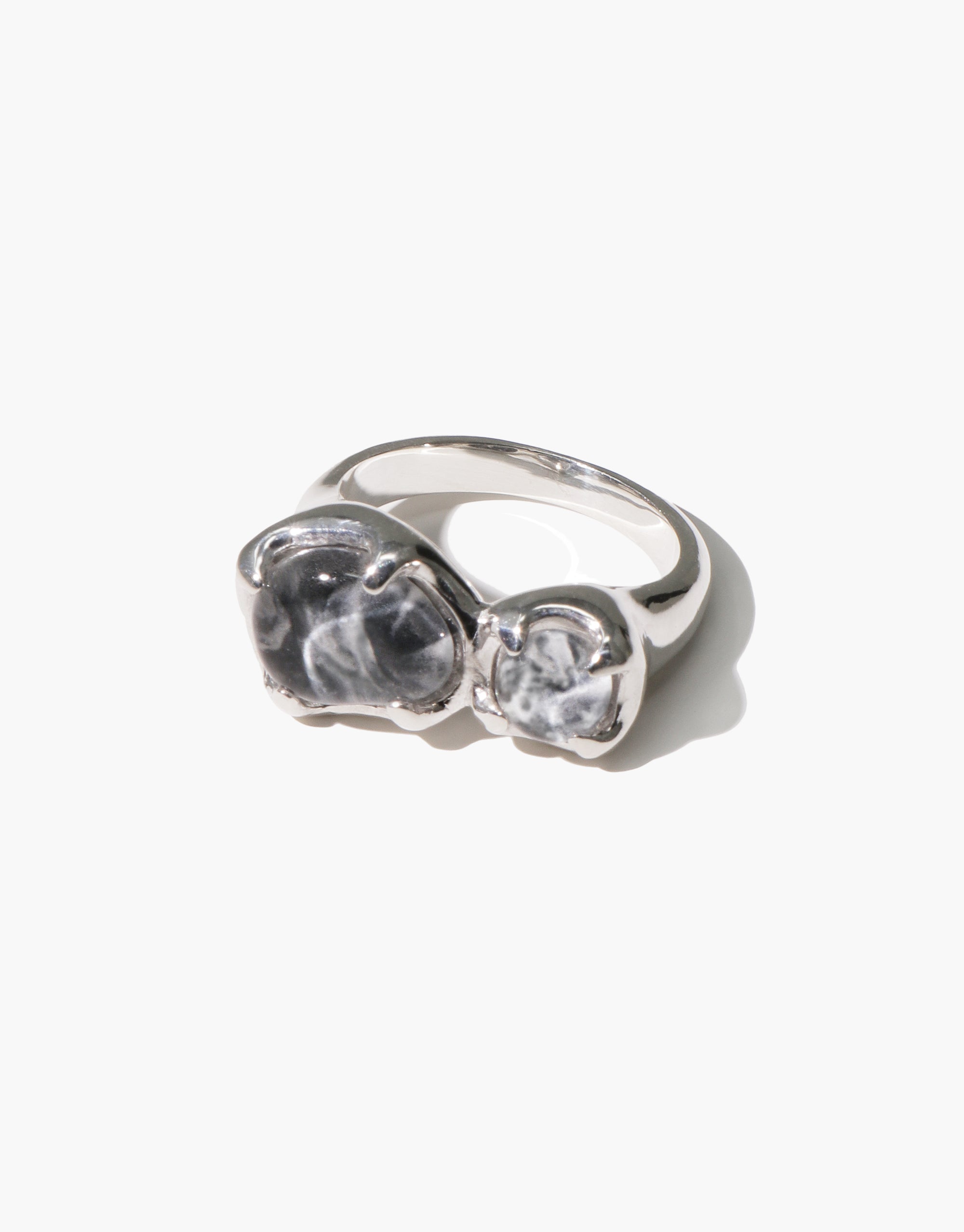 Duo Beam Ring | Marble